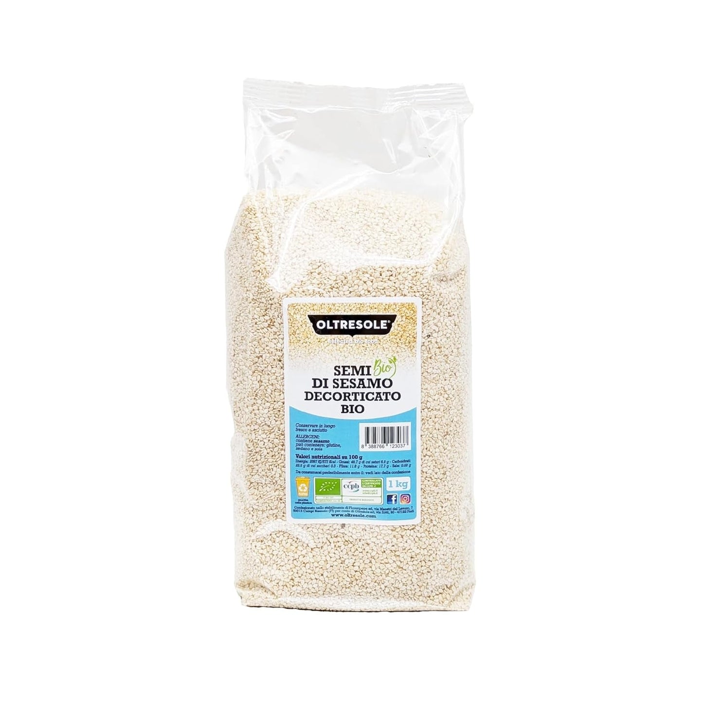 Bio sezamová semínka 3 kg, surová bio olejná semínka, bílý sezam, přirozeně loupaný, nepražený, zdroj vápníku a železa, ekonomický balíček