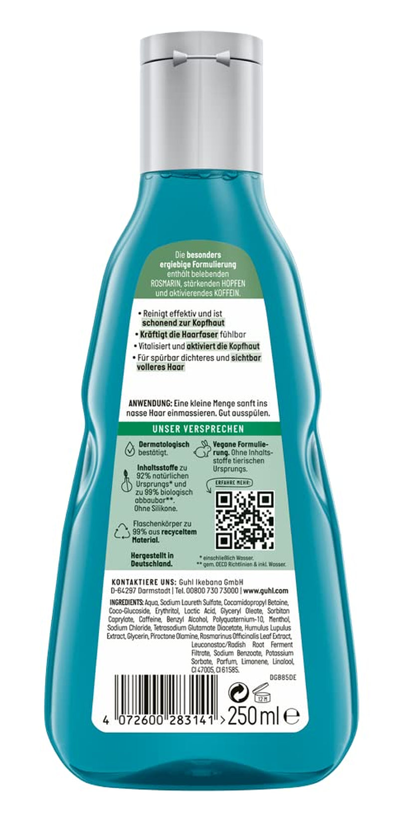 Guhl Men Full & Strong Shampoo - Typ vlasů: Tenké, jemné, normální Guhl Shower & Bath