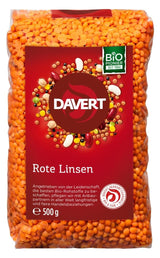 Davert celá červená čočka (1 x 500 g) - Bio