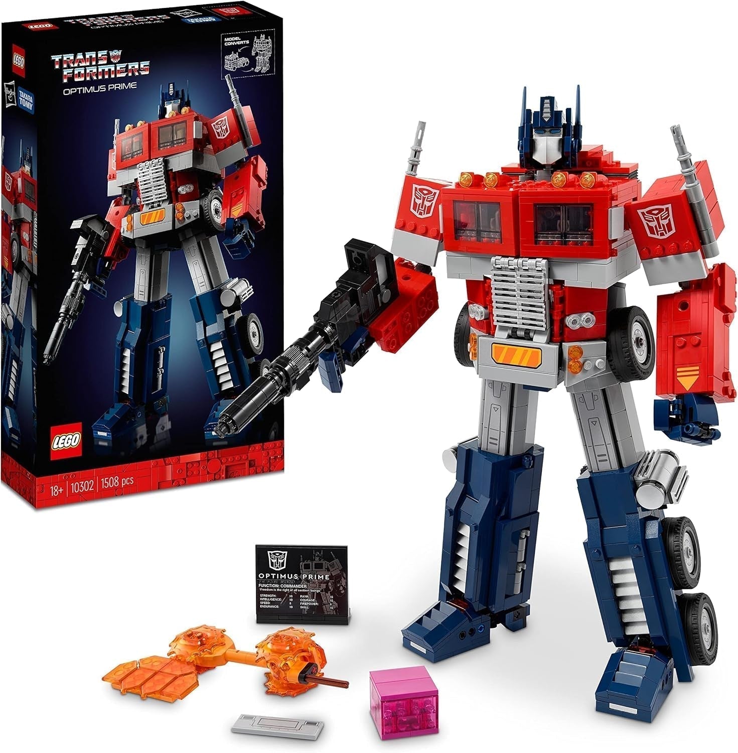 Sada LEGO 10302 Icons Optimus Prime, figurka robota 2v1 a model kamionu, stavebnice modelu Transformers pro dospělé, dárek k narozeninám nebo Vánocům pro muže, ženy, ona a on Stavebnice Besuche den LEGO Store Single Post