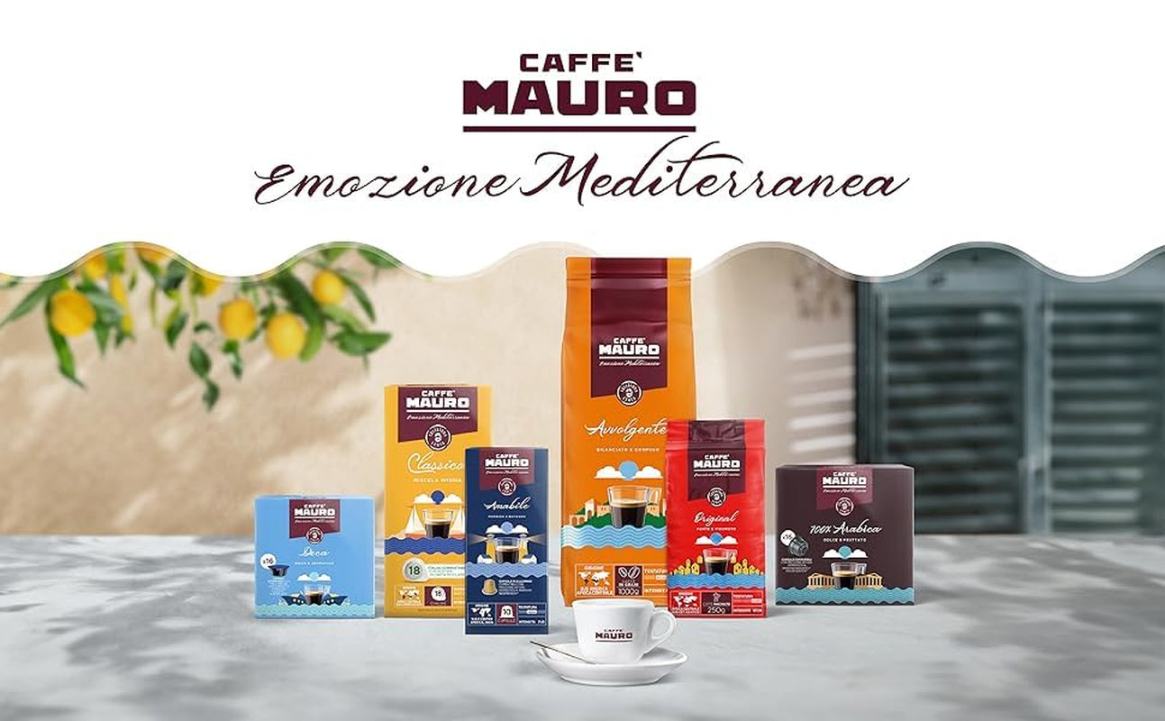 Caffè Mauro Torrefazione Kaffeekapseln Espresso Original, Intensität 10/10-50 Kapsel aus Aluminium - Kompatibilní s Nespresso* Haushalts-Espressomaschinen - Hergestellt v Itálii