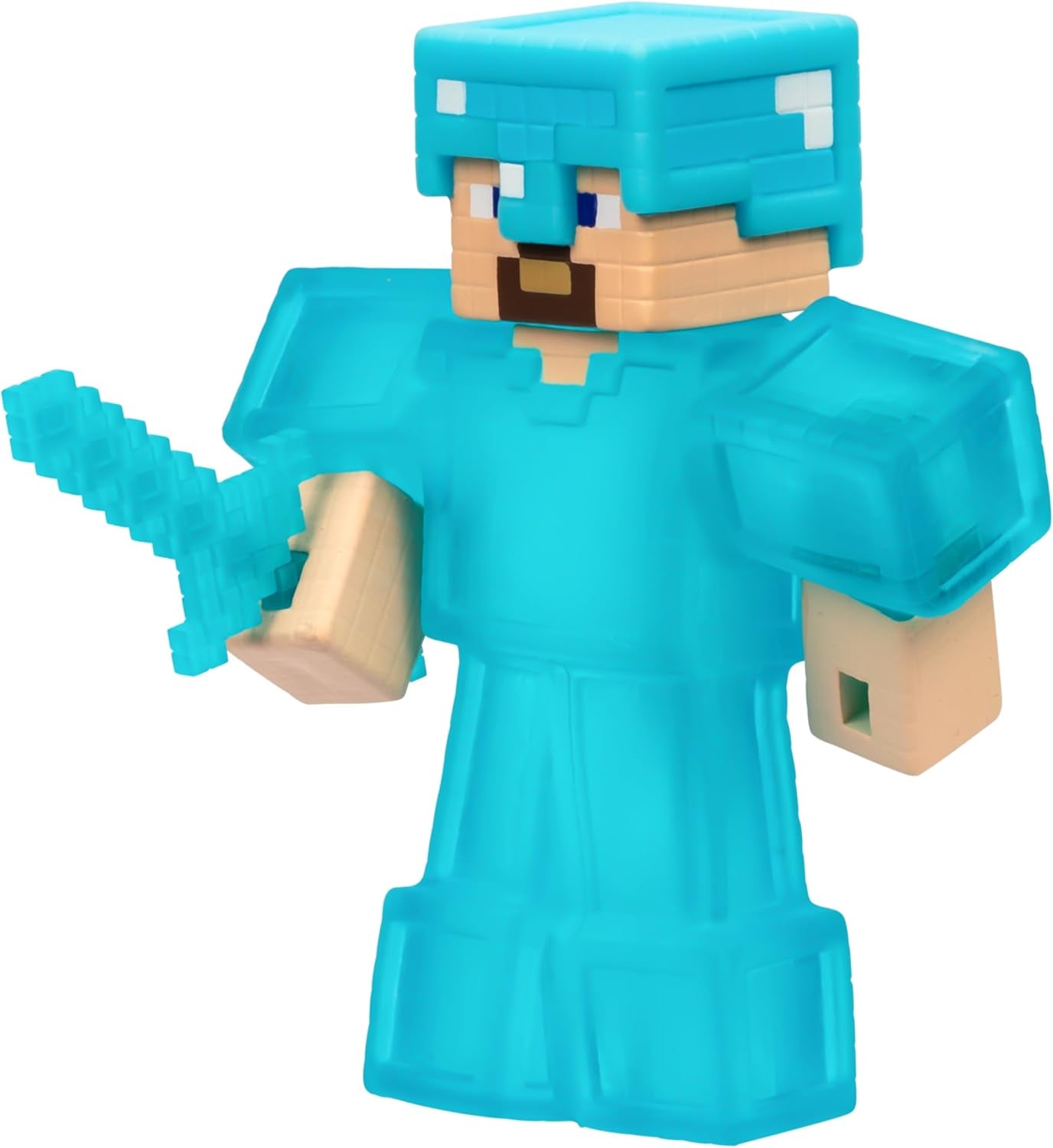 Heroes of Goo Jit Zu - Rozšiřitelná figurka Minecraftu - Steve s diamantovým brněním a mečem, super strečová Goo výplň se skrytým diamantovým prvkem uvnitř, rozšiřitelná na 3x velké akční figurky Naty Shop