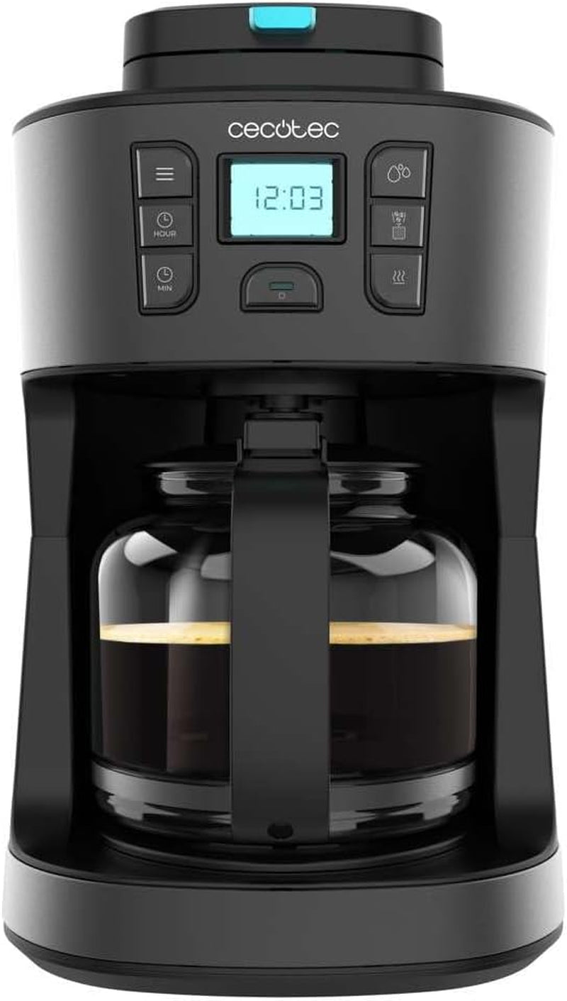 Espresso s filtrem Cecotec Coffee 66 Drop and Touch, výkon 950 W, 1,5 l, 12 šálků, dotykový displej, skleněná karafa, 24hodinový časovač, 6 spínačů, opakovaně použitelný síťový filtr