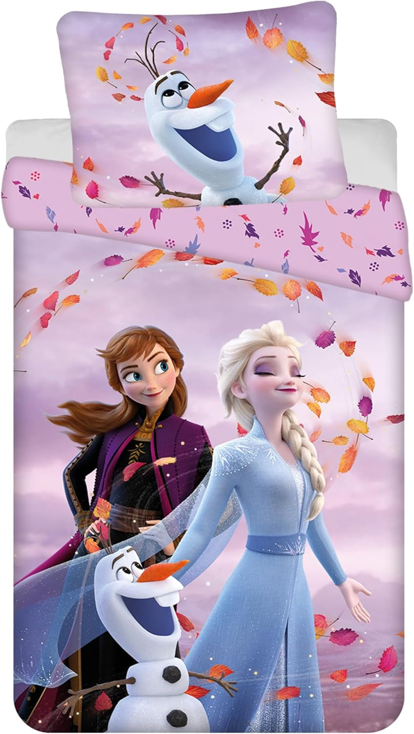 Frozen Kinderbettwäsche Set Bettbezug 140X200 + Kopfkissenbezug 70X90 Aus Baumwolle Öko-Tex Standard Für Mädchen Frozen Eiskönigin Anna ELSA Olaf Naty Shop Výchozí název