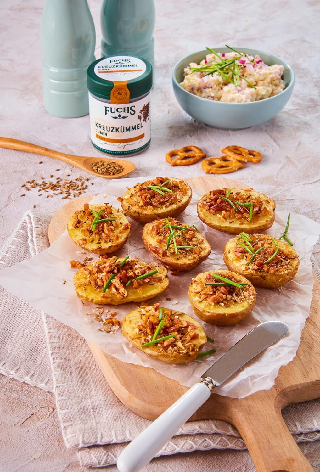 Fuchs Gewürze - Kreuzkümmel ganz - orientalisch-nussige Note für Falafel und Linsengerichte - přírodní ingredience - 60 g v wiederverwendbarer, recyclebarer Dose