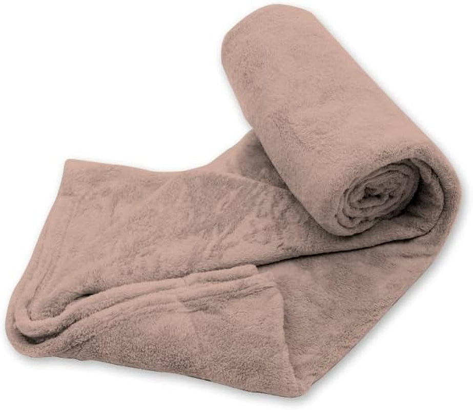 Měkká deka | Přehoz | Soft Touch | 130 X 160 cm | Pudrové přikrývky a přikrývky Naty Shop