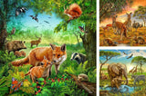 Ravensburger Puzzle pro děti - 09330 Animals of the Earth - Puzzle pro děti od 5 let, s 3X49 dílky Puzzle Naty Shop