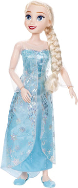 Disney Frozen Playdate Elsa Giant Doll 80 cm od Jakks Pacific Plně kloubová panenka s 11 kloubovými body, včetně kartáče na vlasy a příslušenství
