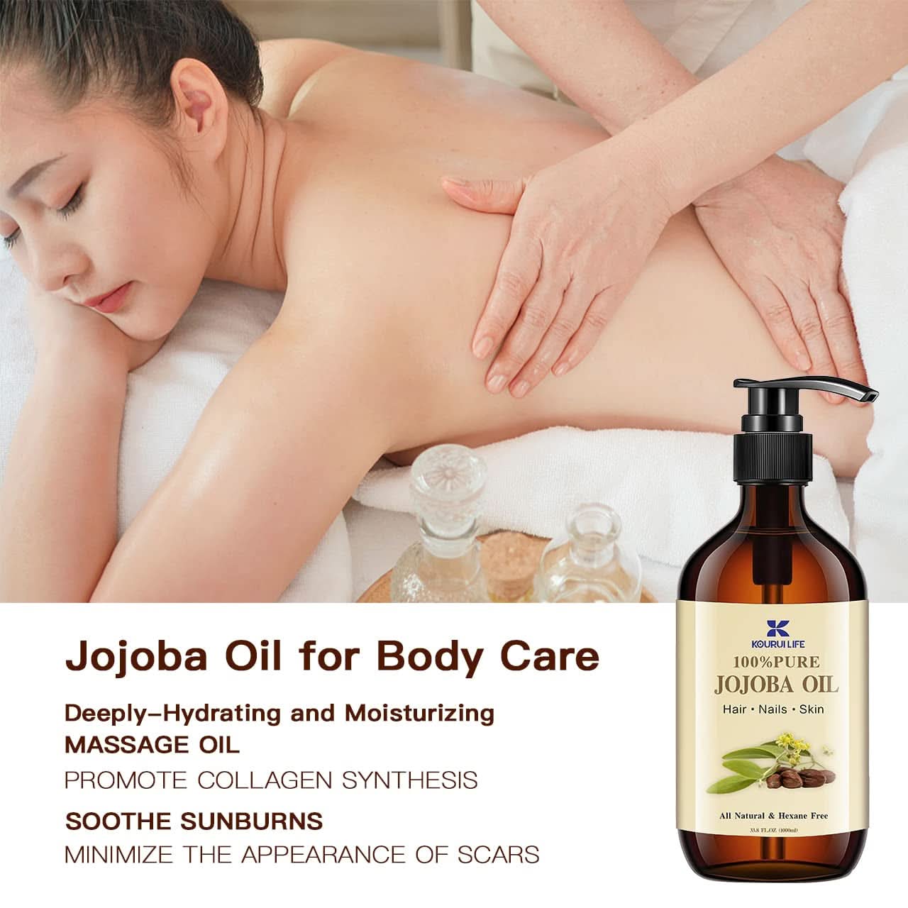 Bio jojobový olej 1 litr, 100% čistá kosmetika a kosmetika Naty Shop