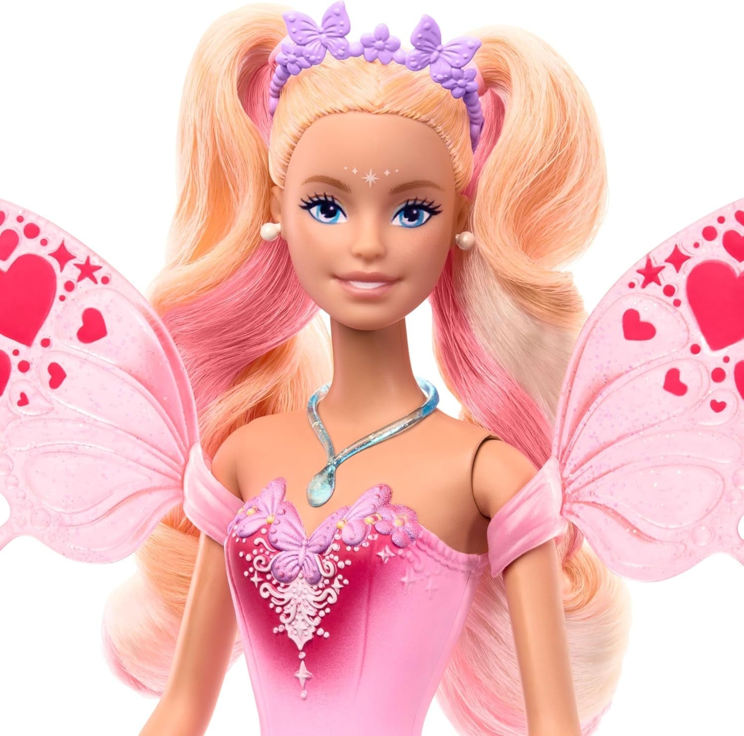 Mattel Barbie víla s hůlkou a módními doplňky, fantastický motiv s křídly a oblečením měnícím barvu, JCP76, [vícebarevné] panenky Naty Shop
