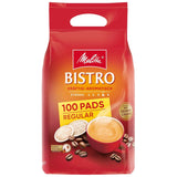 Melitta Café Bistro Röstkaffee in Kaffee-Pad, 100 Pads, Kaffeepads für Pad-Maschine, starke Röstung, geröstet in Deutschland, kräftig-aromatisch