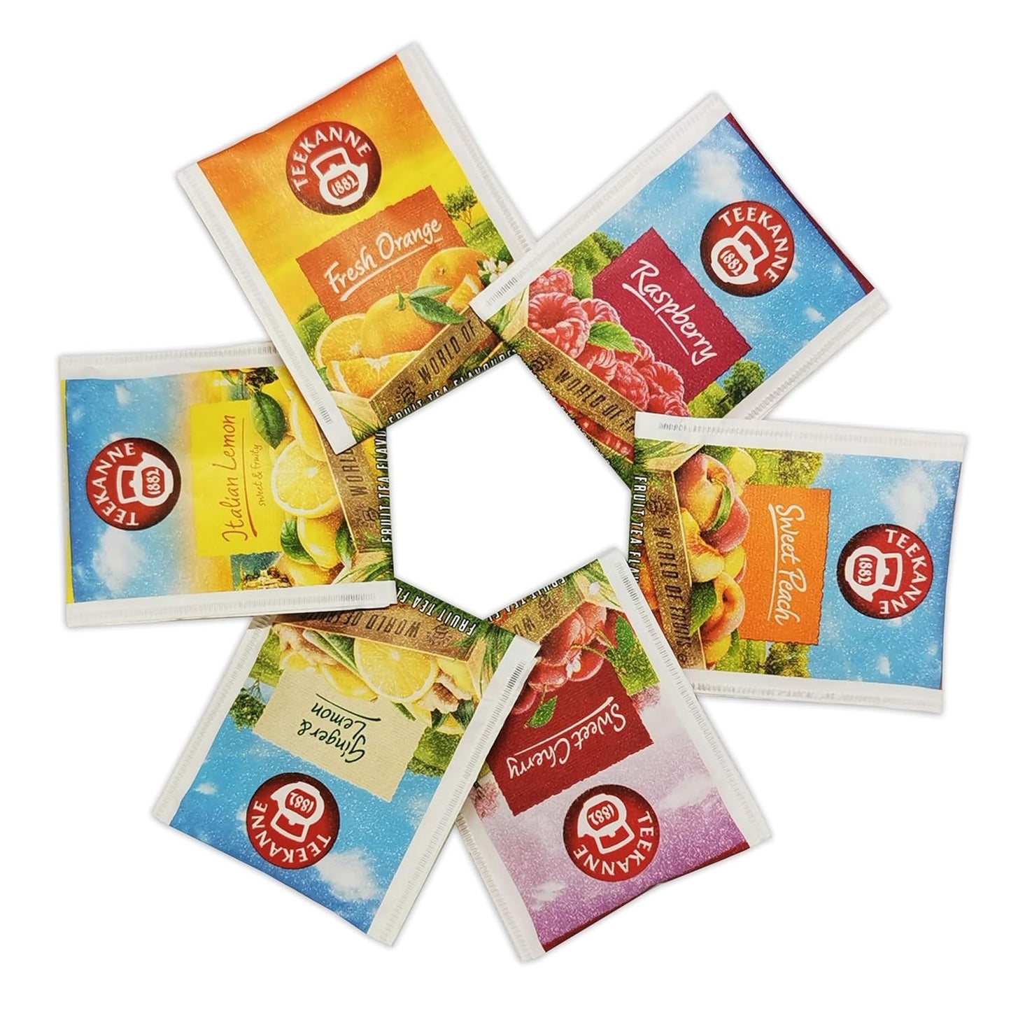 Teekanne World of Fruits (NOVÁ EDICE) - Krabice s výběrem ovocných čajů - 6 příchutí * 5 čajových sáčků
