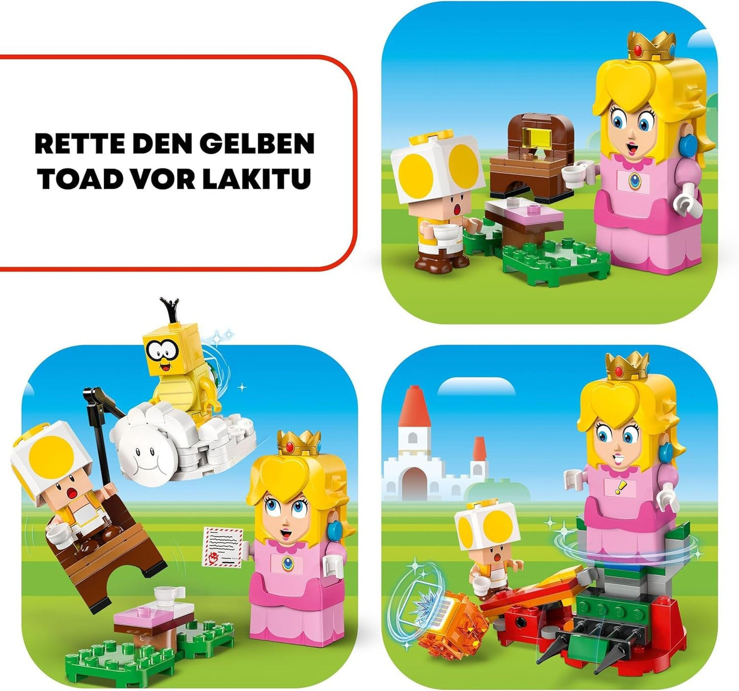 LEGO Super Mario Adventures With Interactive Peach, dětská herní sada s ropuchou žlutou, dárek pro Nintendo pro chlapce, dívky a všechny hráče od 6 let 71441 Stavebnice Besuche den LEGO-Store