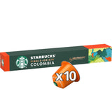 STARBUCKS Single-Origin Colombia od Nespresso, Mittlere Röstung, Kaffeekapseln 10 x 10 (100 Kapseln)