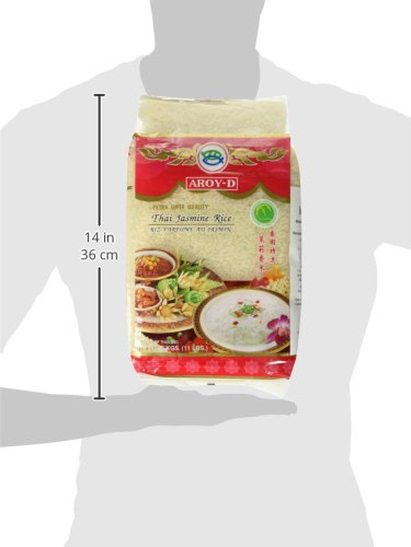 Aroy-D vonná rýže, dlouhozrnná rýže 100%, 1 balení (1 x 5 kg)