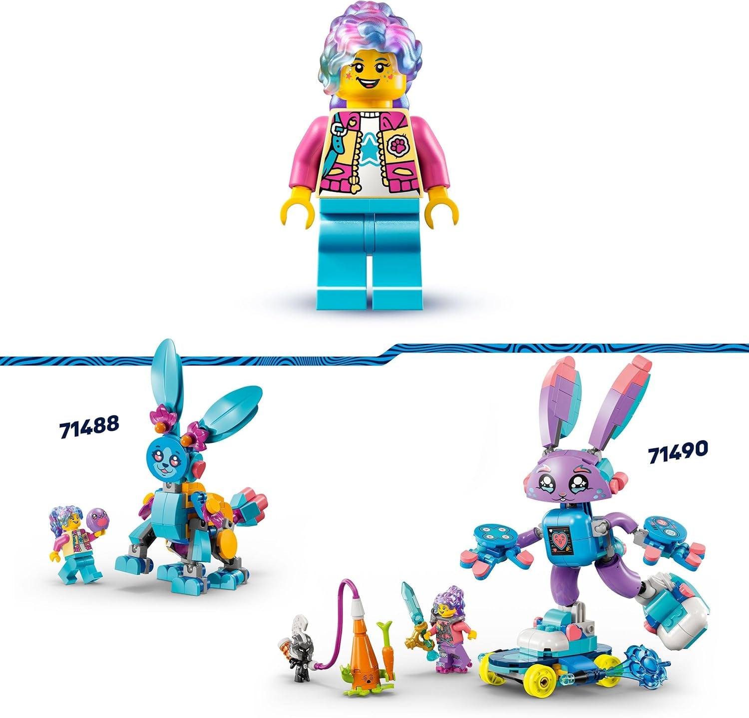 LEGO Dreamzzz Bunchus Creative Animal Adventures Dětská hračka Bunny Fantasy Playset 20 v 1 s minifigurkou Izzie Dárek pro dívky a chlapce 7 let 71488 Stavebnice Besuche den LEGO-Store