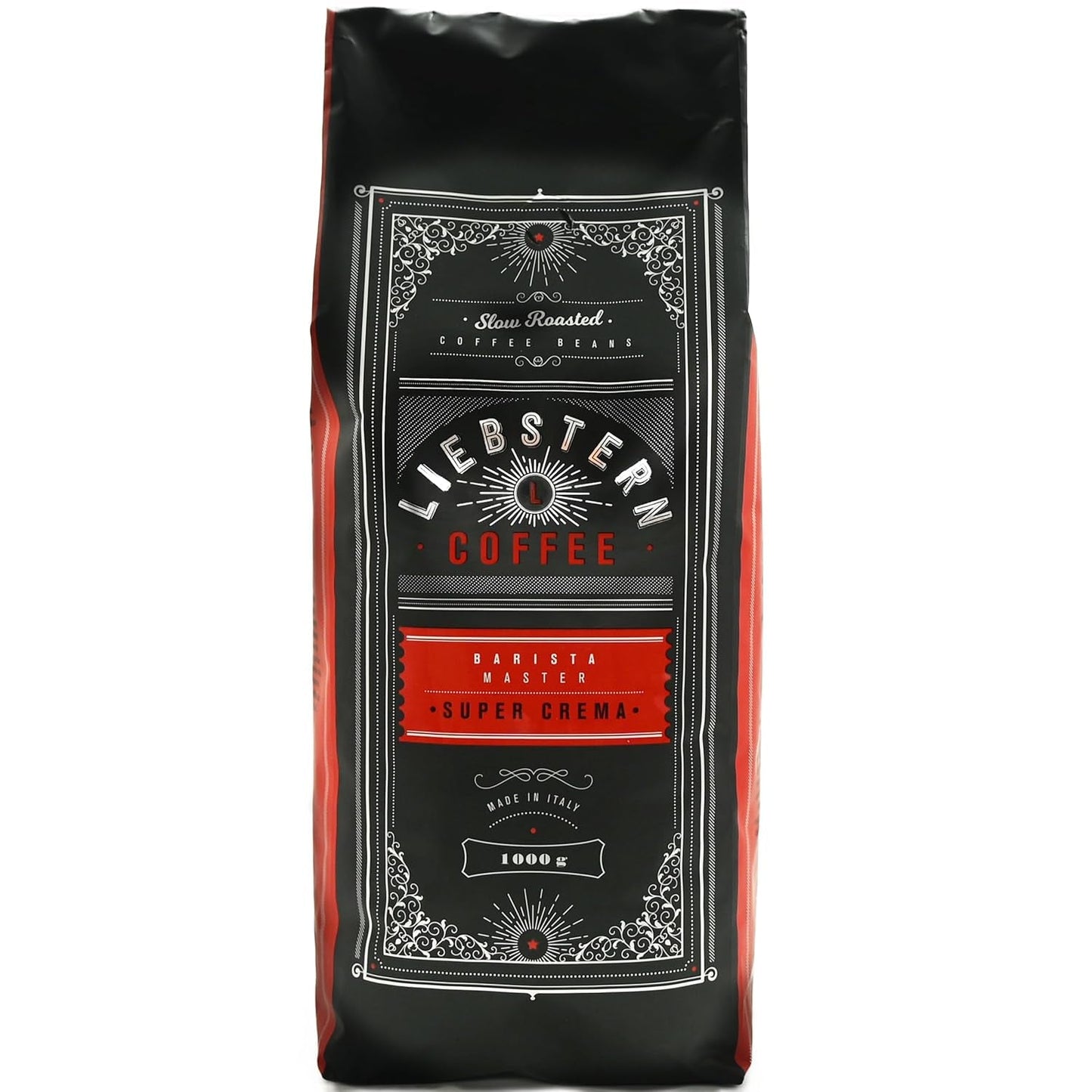 NOVINKA | LIEBSTERN KÁVA | Kávová zrna 1kg | SUPER KRÉM | Káva s extra nízkou kyselostí | Nejlepší zrnková espresso pro plně automatické stroje | Středně pečená se spoustou chuti