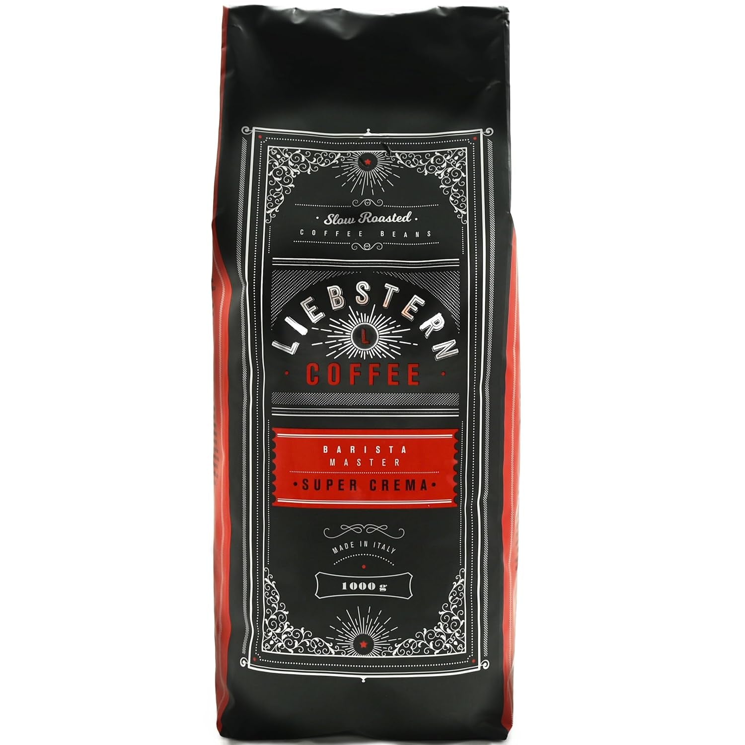 NOVINKA | LIEBSTERN KÁVA | Kávová zrna 1kg | SUPER KRÉM | Káva s extra nízkou kyselostí | Nejlepší zrnková espresso pro plně automatické stroje | Středně pečená se spoustou chuti