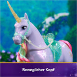 Wildstar Unicorn od Unicorn Academy – 28 cm vysoký originální jednorožec Sophia ze série Netflix se skutečnou hřívou a ocasem, odnímatelnou uzdou a sedlem a kartáčem, pro děti od 4 let