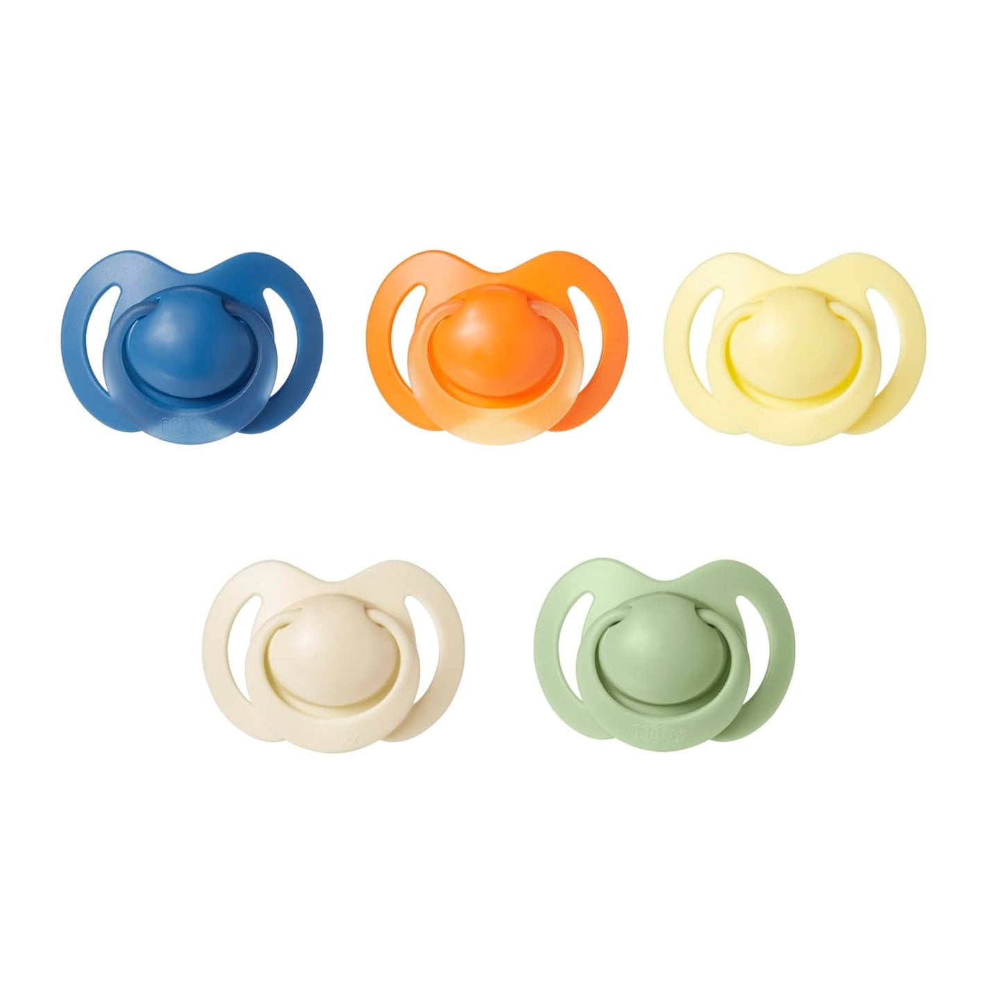 Nuby – Sada 5 ks měkkých silikonových ortodontických dudlíků a dudlíků | 3 modely pro den a noc | 2 modely, které svítí ve tmě | Bez BPA | Tvar podobný prsům | Na 18-36 měsíců