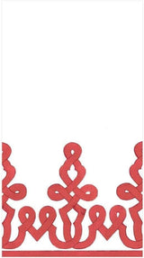 Dessin Passementerie papírové ubrousky, lněné, červené, 12 v balení
