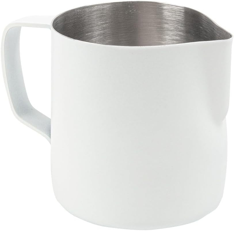 Hrnek na mléko bez víčka, 350 ml, bílý, nerez