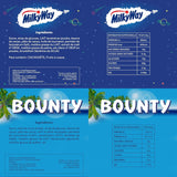 Mixed Minis, Snickers, Bounty, Twix, Milky Way, Čokoláda hromadné balení, Jedno balení (1 x 400 g) (balení 5 ks)