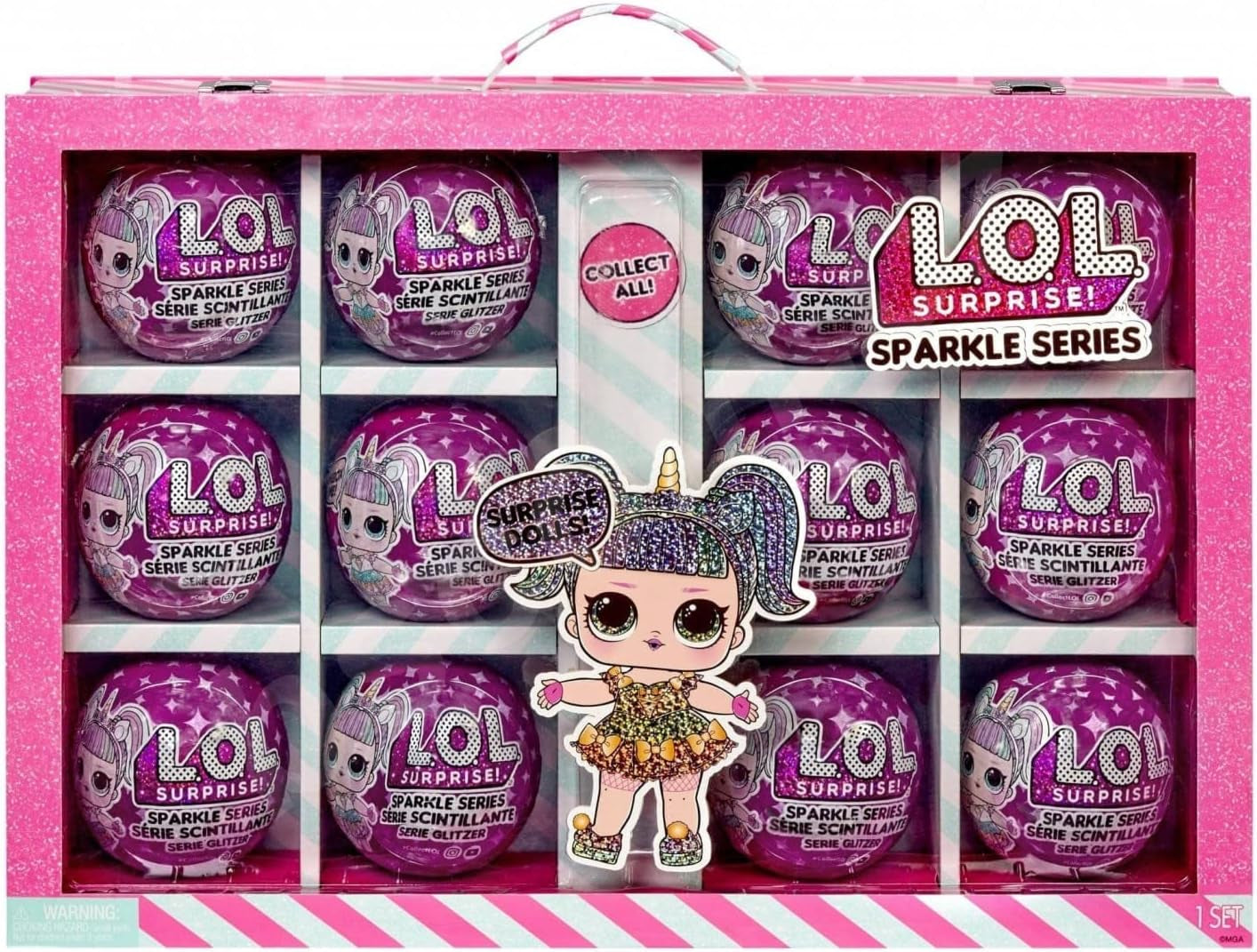 LOL Surprise Glitzer Series - Glitzer-Puppen im 12er-Pack - 80+ překvapení s loutkami, outfity, doplňky a dalšími - Spielzeug mit Wasserüberraschung - Für Mädchen und Jungen ab 4 Jahren