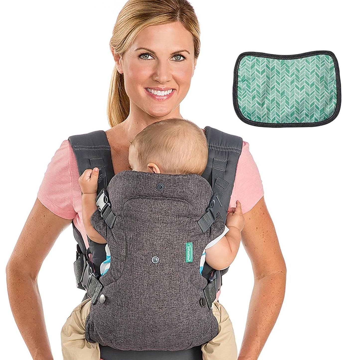 Nosítko Pampers Sensitive Flip Advanced 4 v 1 s bryndákem a ubrousky, 1200 ubrousků (15 x 80) pro citlivou pokožku dítěte, dermatologicky testováno, Essentials pro novorozence