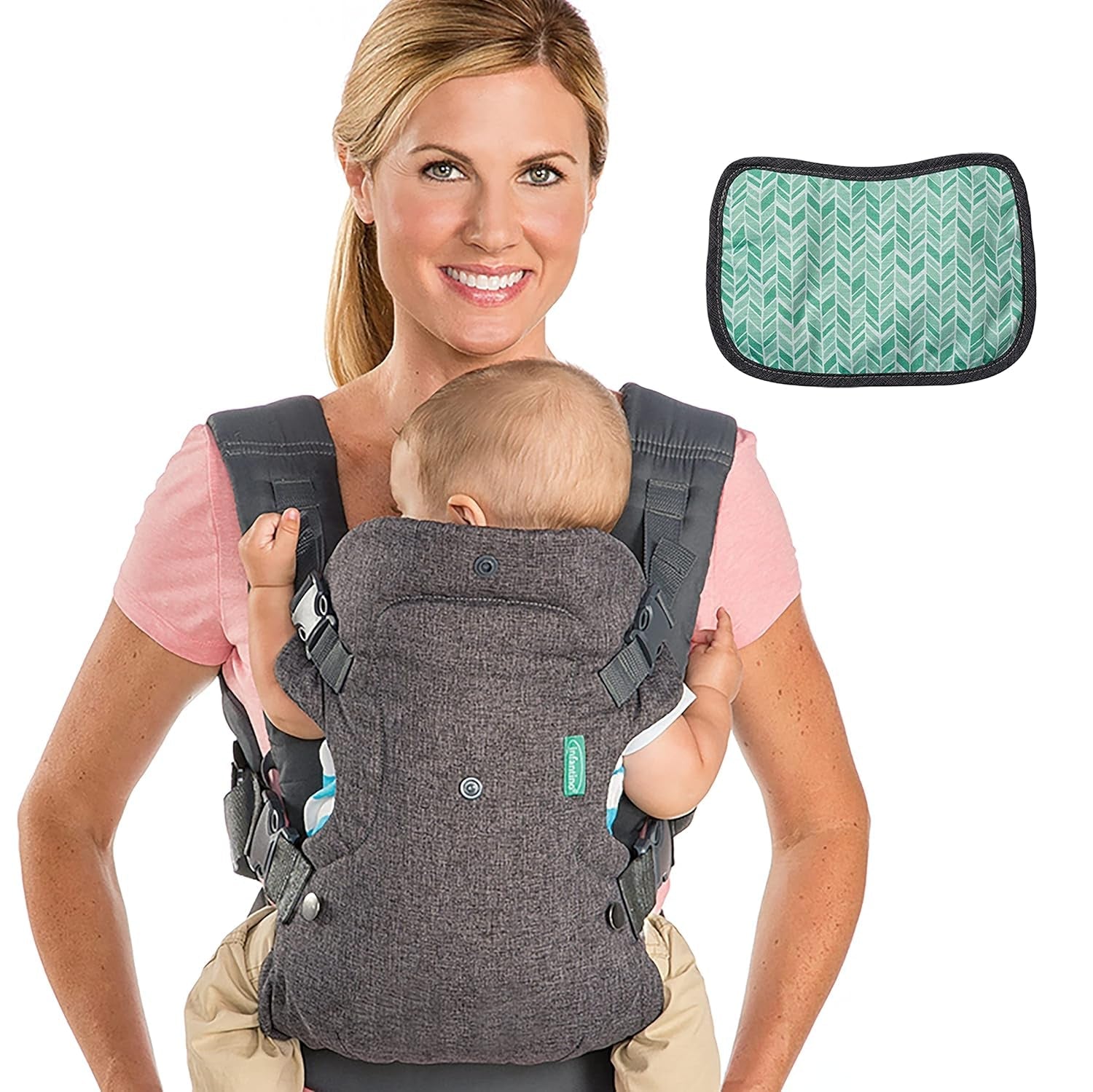 Nosítko Pampers Sensitive Flip Advanced 4 v 1 s bryndákem a ubrousky, 1200 ubrousků (15 x 80) pro citlivou pokožku dítěte, dermatologicky testováno, Essentials pro novorozence