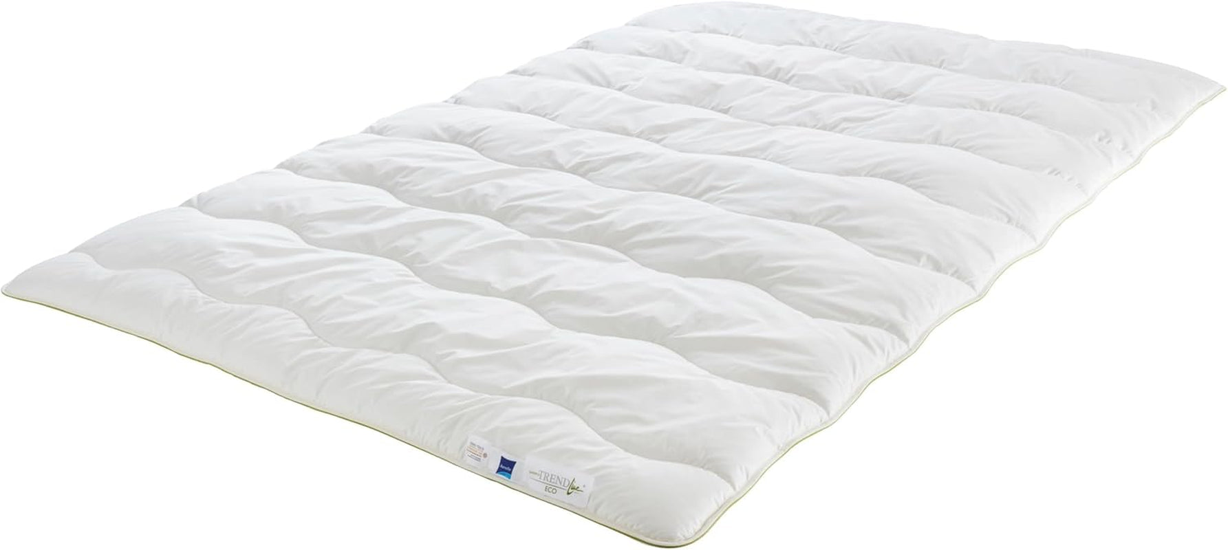 Badenia Trendline Eco přikrývka Aerelle Blue Duo 135 X 200 Cm, Bílá, Öko-Tex certifikovaná, Vyrobeno v souladu s německým standardem kvality Peřiny a přikrývky Naty Shop