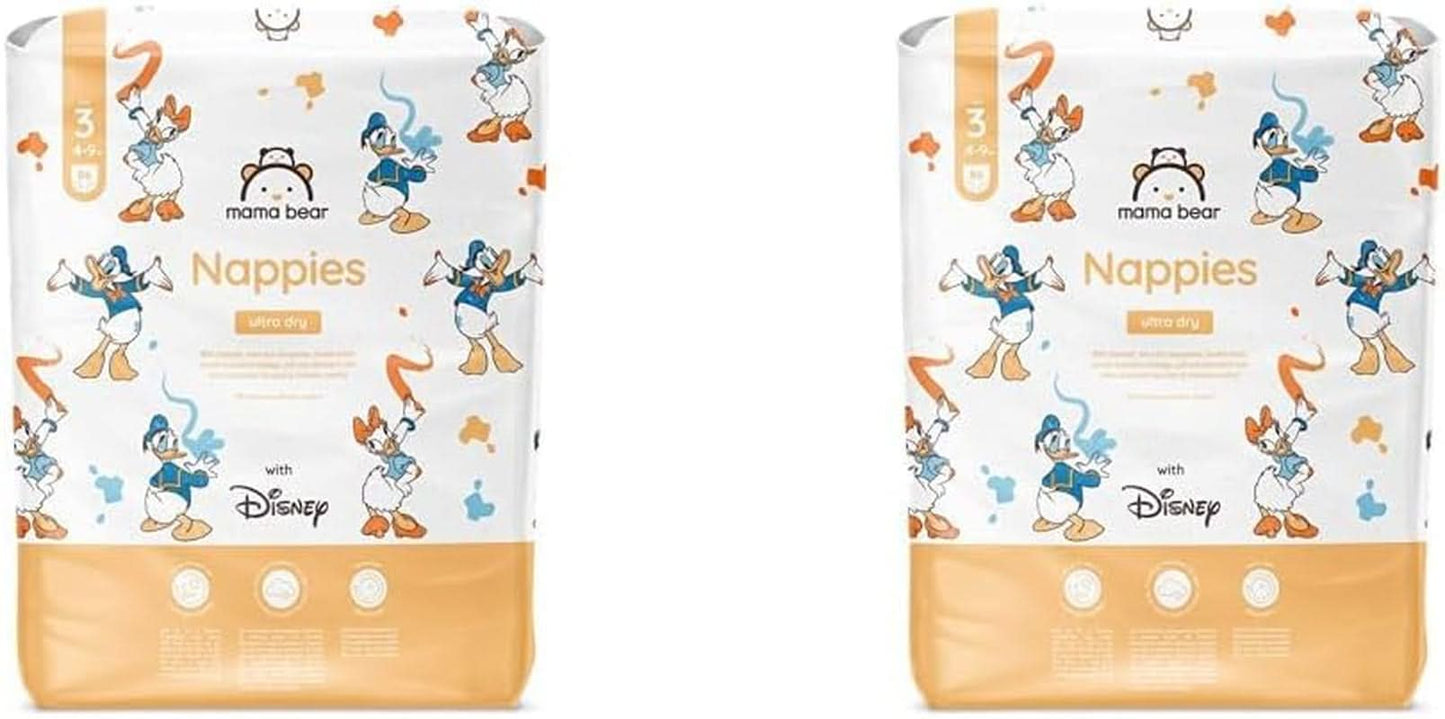 Plenky Mama Bear Disney Ultra Dry velikost 4 (8-14 kg), bílé, 84 kusů (1 balení)
