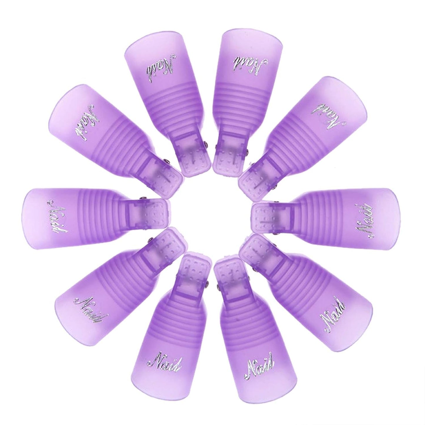 Hanyousheng Nagellackentferner Clips, Nagel Clips, 10 Stück Schwarz Nagelclips, Nagel Klammer, Nails Art ​Gel Cap, Soak off Clip Cap UV Gel Poliermittel Entferner Wrap Nail Tool