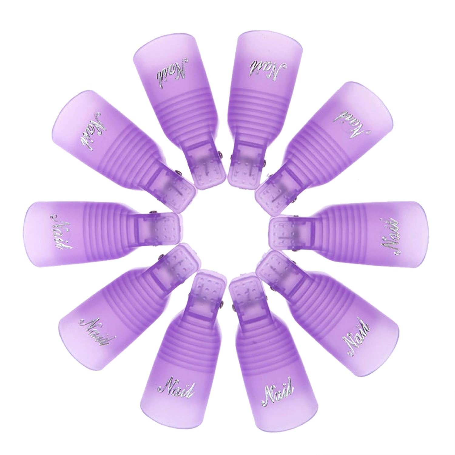 Hanyousheng Nagellackentferner Clips, Nagel Clips, 10 Stück Schwarz Nagelclips, Nagel Klammer, Nails Art ​Gel Cap, Soak off Clip Cap UV Gel Poliermittel Entferner Wrap Nail Tool
