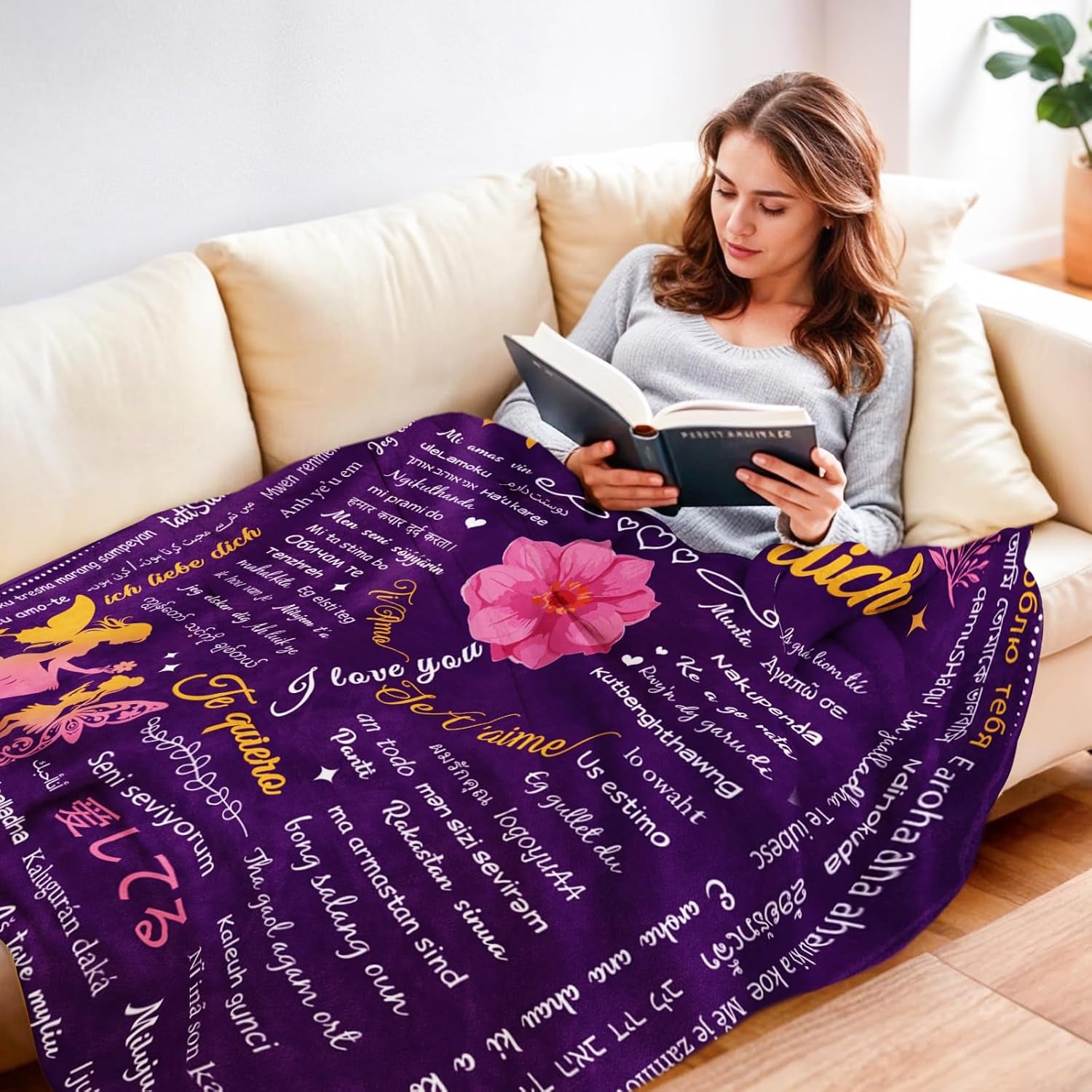 Dárky pro mámu, Dárek k výročí pro páry, Besond Women, Manžele Sestry a Matky, Zabezpečení Ideální pro Den matek, Valentýna a Vánoce 50"X60" Postele a přikrývky Yasrlvun
