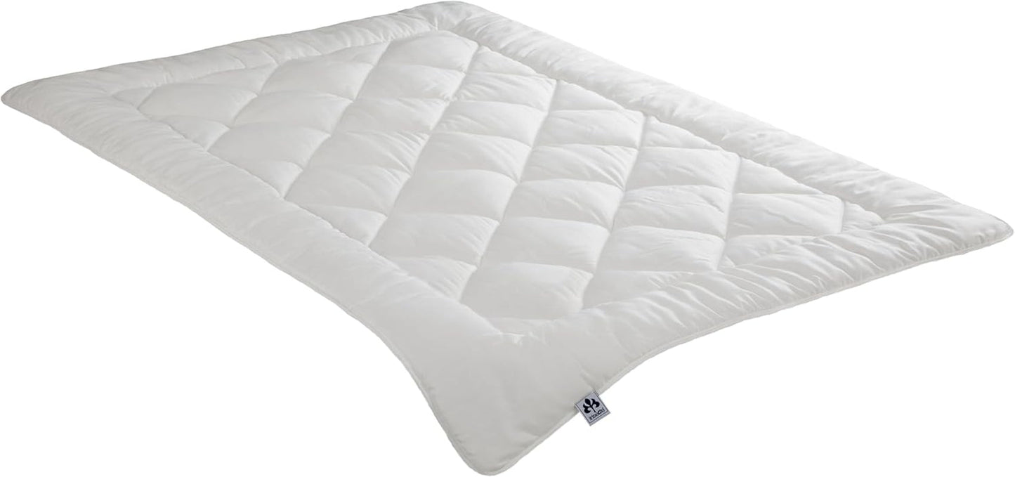 Irisette Merino All Season Quilt - Made in Germany - Nová Pure Wool Transitional Quilt 135 X 200 Cm Bílá Oeko-Tex Certified Přikrývky a přikrývky Naty Shop 135 X 200 Cm All Season Mono Quilt
