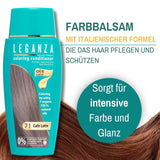 Leganza Natural Balm Hair Dye Color 71 Café Latte | Barva na vlasy bez amoniaku | Obohaceno o 7 přírodních olejů | 150 ml barva na vlasy Naty Shop