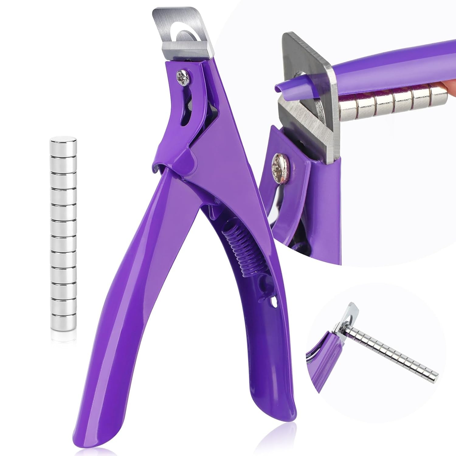 Řezák na manikúru na nehty Saviland s 15 magnety, zastřihovač na gelové nehty Manikúrní nůž na nehty na umělé nehty Gelové nehty Akrylové nehty Umělé nehty (červená červená)