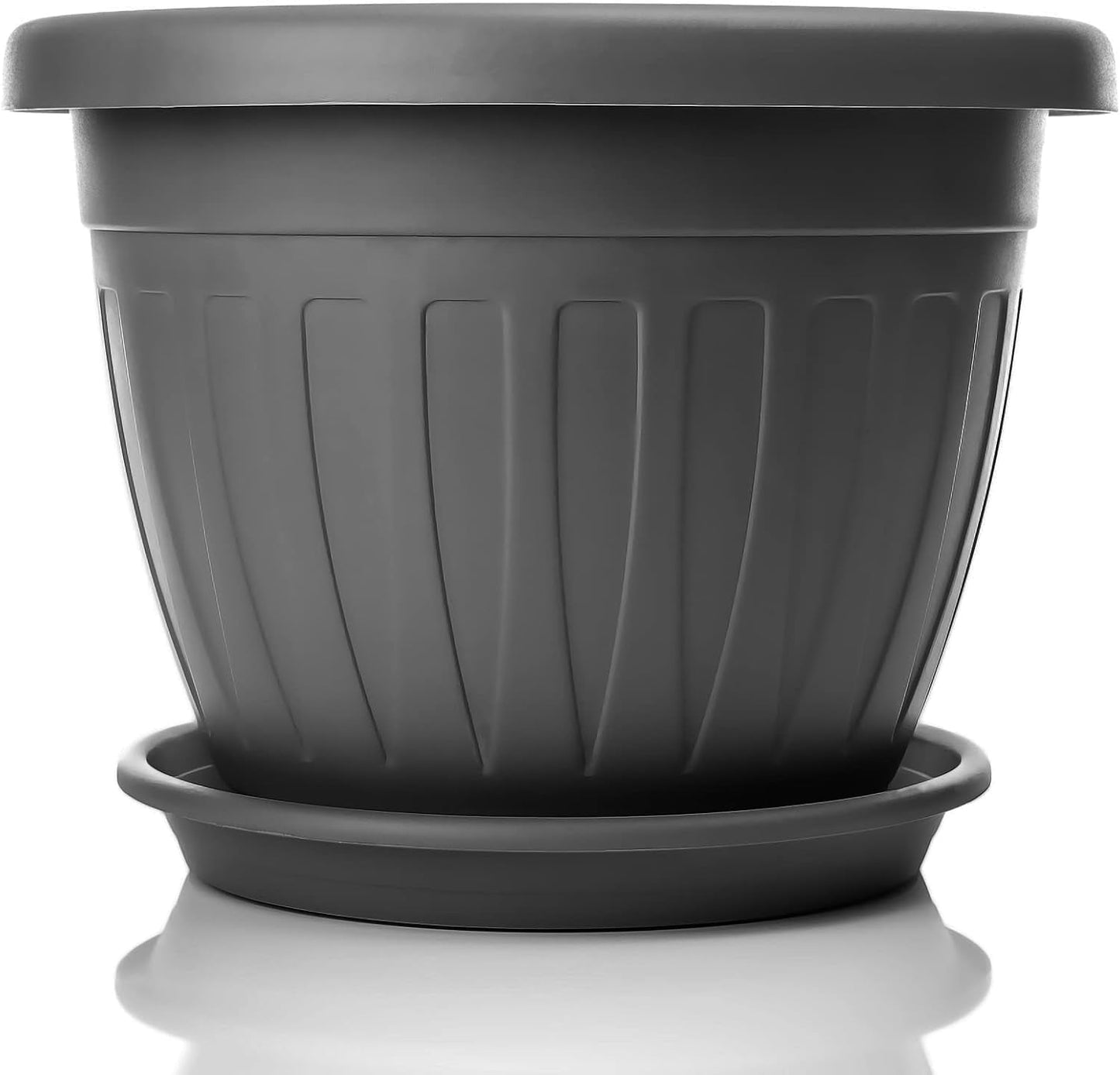 Malý hrnec s talířem - 17 cm hrnec s talířem | Praktický a lehký design | Ideální pro rostliny, řízky nebo rané výhonky 17 cm