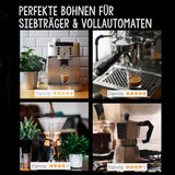 | Kaffeebohnen extra silný | Espresso 100% Robusta | viel Kaffein wenig Säure | 1000g ganze Kaffee Bohnen | geigeint für Plně automatické | se Zufriedenheitsgarantie