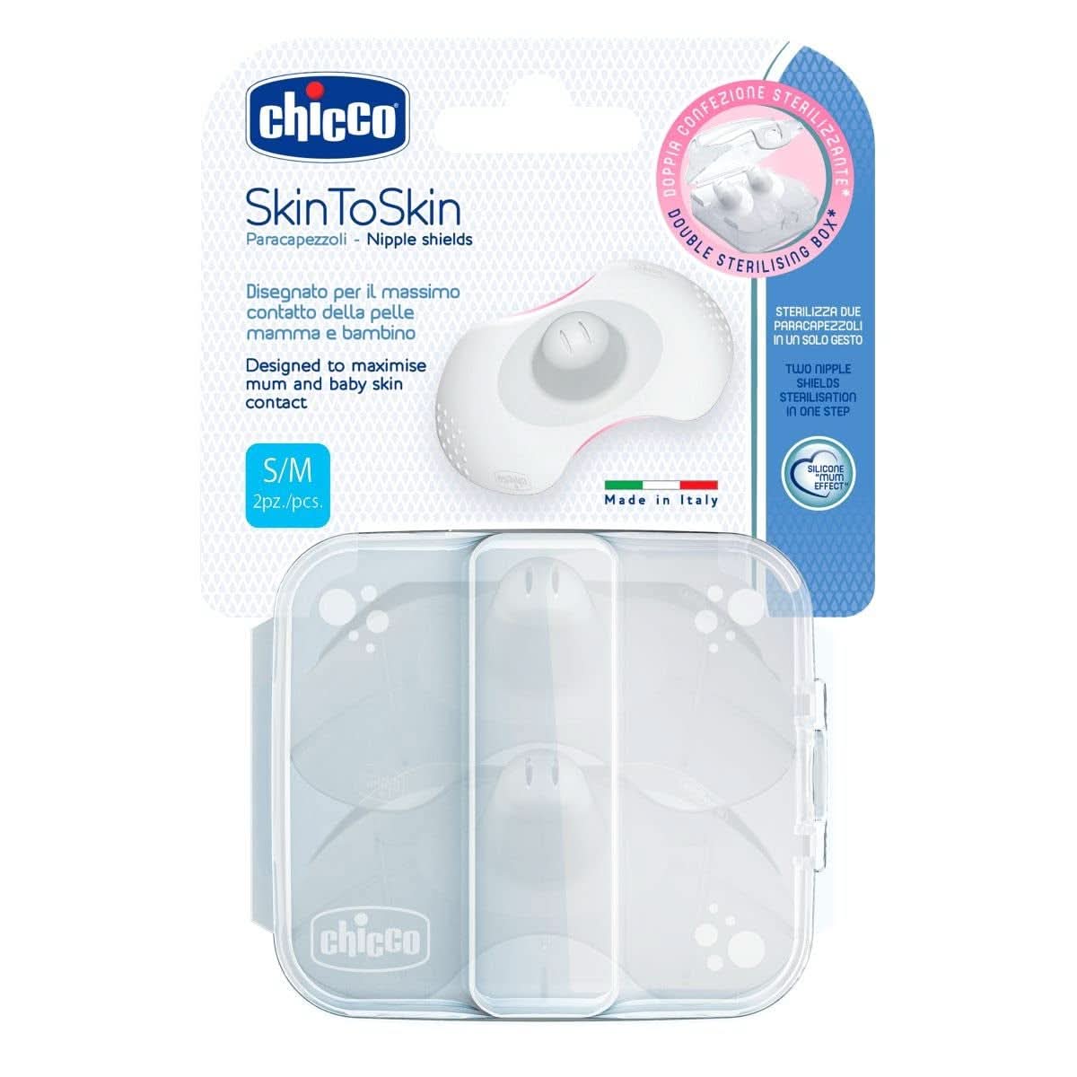 Chicco Skintoskin chránič bradavek, silikon, průhledný, 6 ks Příslušenství pro potraviny a kojení Bebe Naty Shop