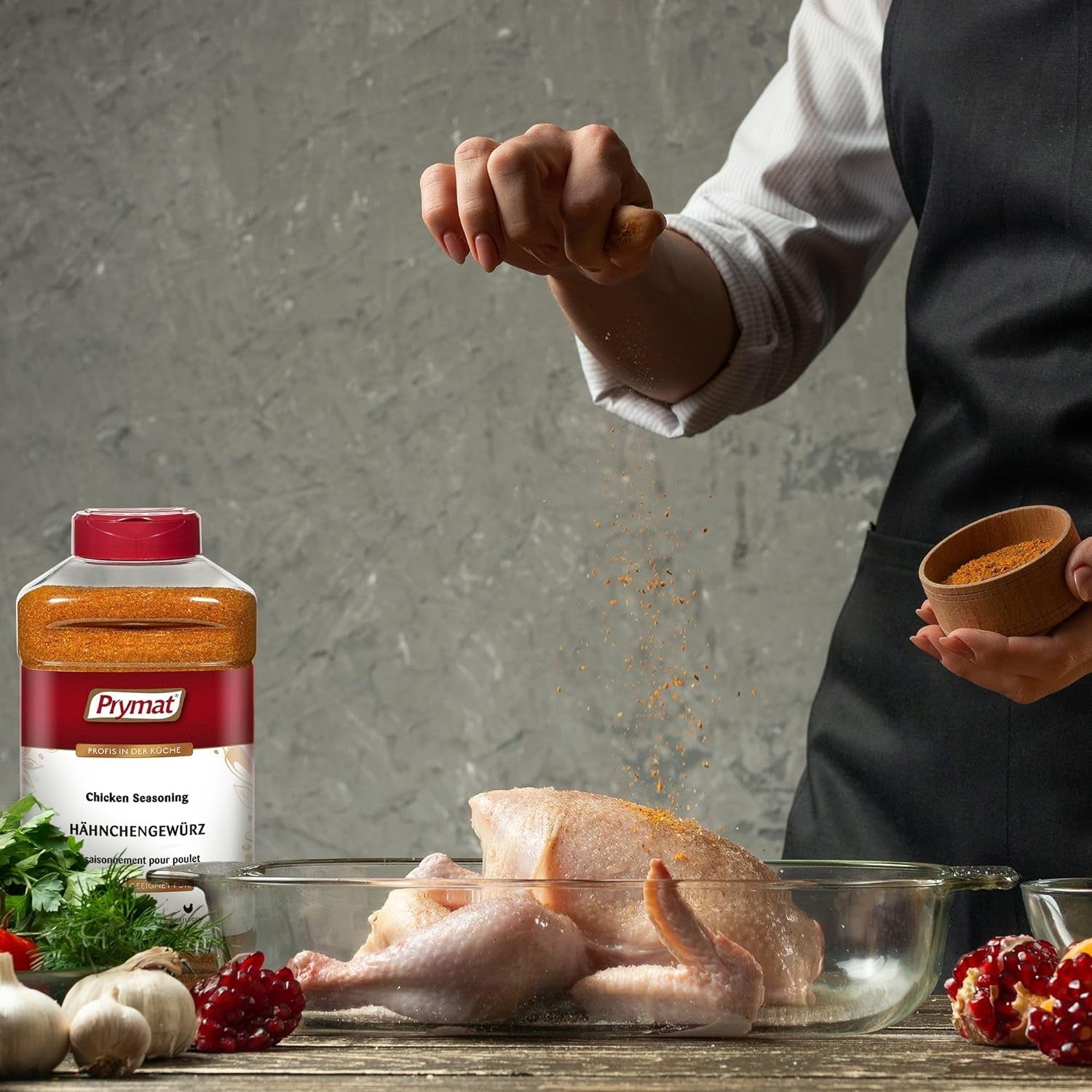 Prymat Hähnchengewürz 1100 g, Gewürzmischung für Hhn, Turecko, Ente, Gans, Grillgewürze, Marináda pro Fleisch im Streuer