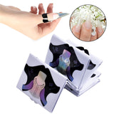 100 ks šablon na gelové nehty, doplňky na umělé nehty, samolepicí šablony na nehty pro nail art, gelové nehty, umělé nehty