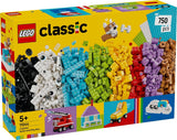 Kreativní sada LEGO Classic na stavění a hraní - sada s barevnými kostkami - postav dům, pejska, legrační autíčko, klavírní klávesnice a duha - řemeslná sada pro chlapce a dívky od 5 let Stavebnice Besuche den LEGO-Store