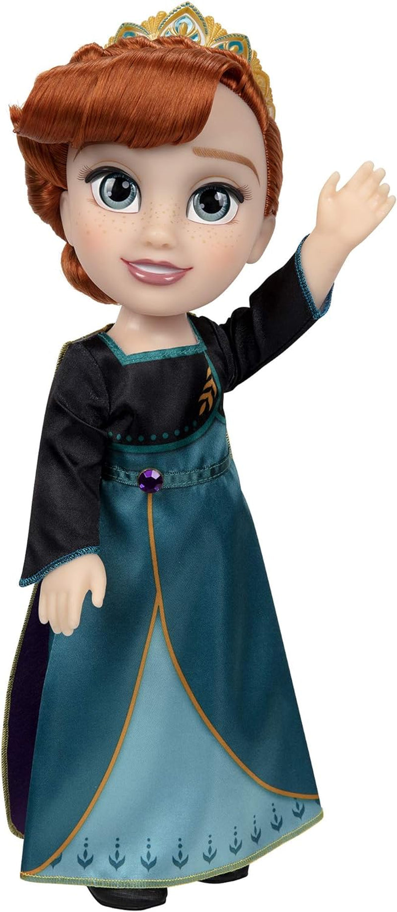 Disney Frozen 2 Anna Doll – 35 cm vysoká polohovatelná panenka v ikonických módních šatech s erbem Arendelle a diadémem pro větší zábavu, pro dívky od 3 let.