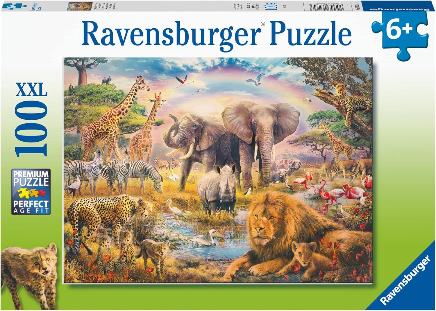 Dětské puzzle Ravensburger - African Savannah - 100dílné puzzle pro děti od 6 let Puzzle Naty Shop Výchozí název