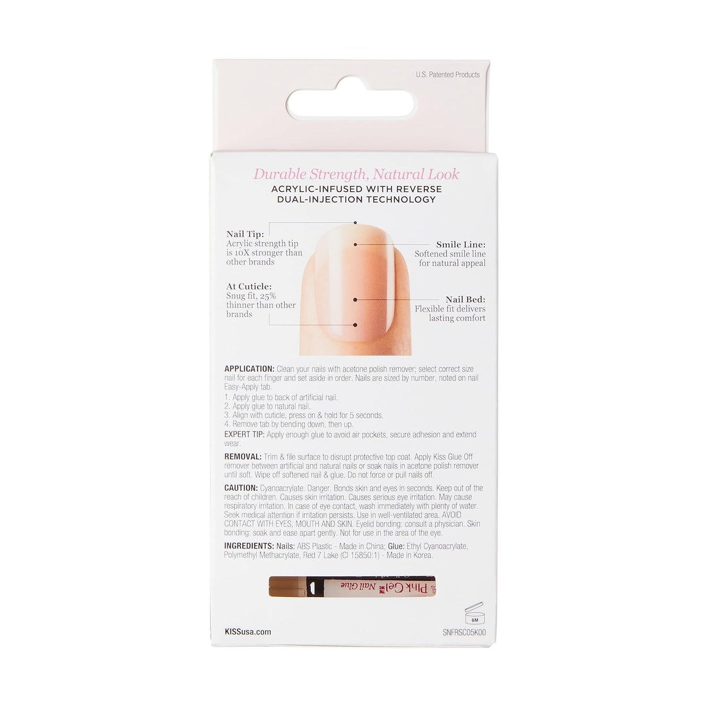 Kiss Nude Nails Úžasné nehty (balení 2 ks)