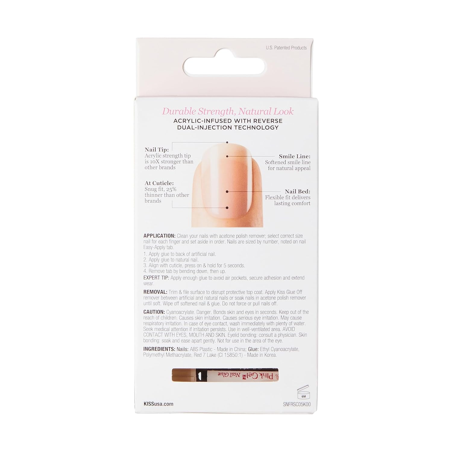 Kiss Nude Nails Úžasné nehty (balení 2 ks)