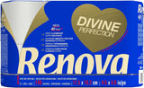 Toaletní papír Renova Renova Divine Perfection, 42 rolí, toaletní papír Premium, 4 vrstvy, ultra měkký, extra pevný, silný, měkký a savý, papír s certifikací Fsc, 4400G