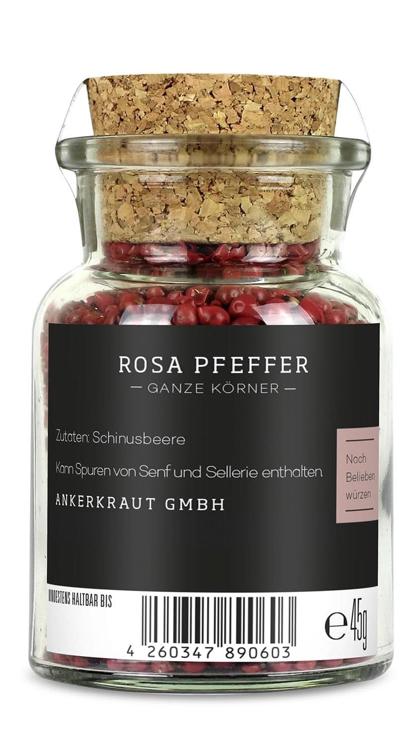 Anker zelí, růžový pepř (Schinus Berry), růžové bobule, perfektní pro gin a tonik, 45 gramů Condimente Naty Shop